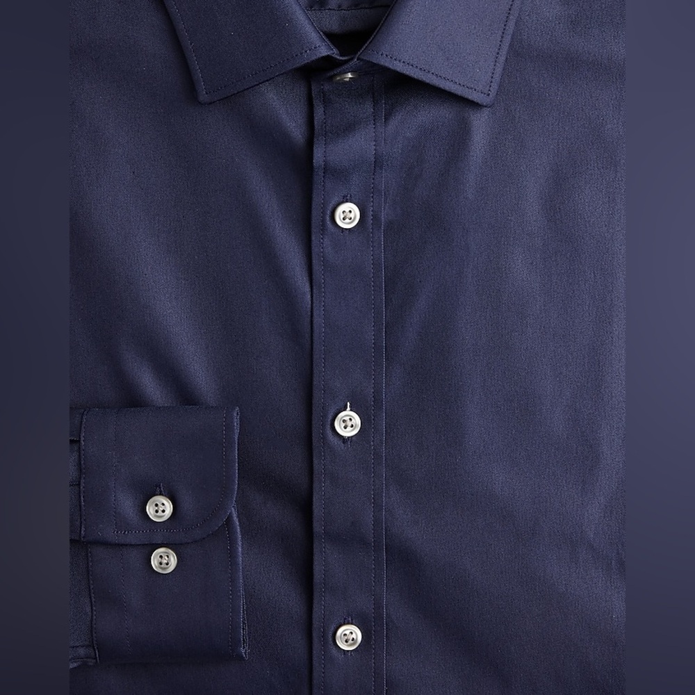 J.Crew Slim Bowery performance stretch dress shirt with spread collar Ultramarin - Picture 4 of 5